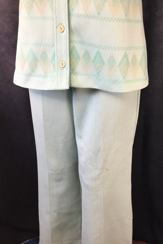 John’s Girl Mint Green Pant Suit Vintage 1970’s - image 2
