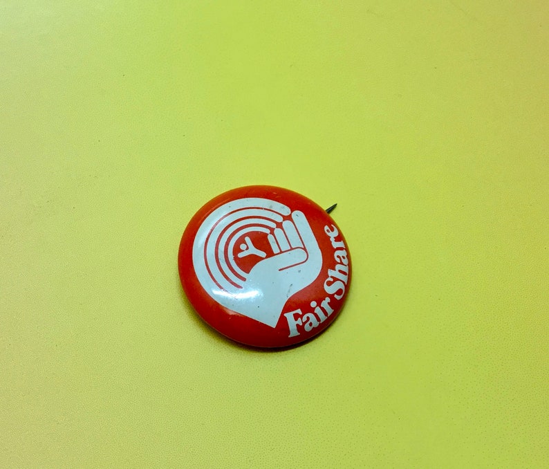 1980s Baltimore MD Fair Share Button Pin