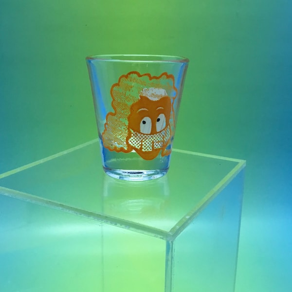 1950’s Anchor Hocking, “One’s my Limit”, Roving Google Eyed Shot Glass