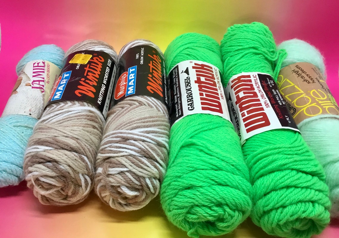1970s Yarn Lot of 6 Etsy