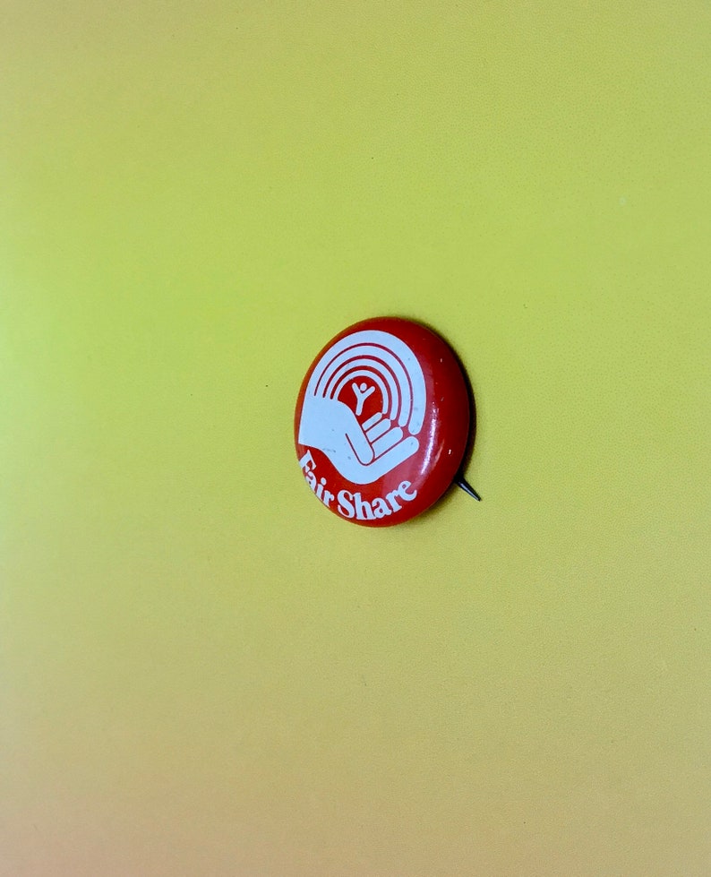 1980s Baltimore MD Fair Share Button Pin