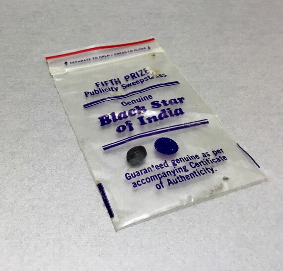 1980s fifth Prize Publicity Sweepstakes Genuine Black Star of