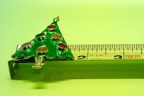 1960s ChristmasTree Brooch Pin - image 5