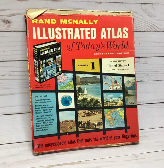 1966 Rand Mcnally Illustrated Atlas of Todays World Section 1