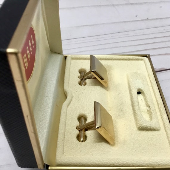 SWANK Goldtone Cufflinks - image 2