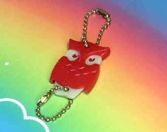 Lucite Owl Valet Keychain Promotional Item for I.B.E.W