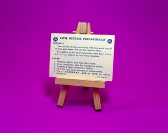Civil Defense Preparedness Card Mid Century Vintage