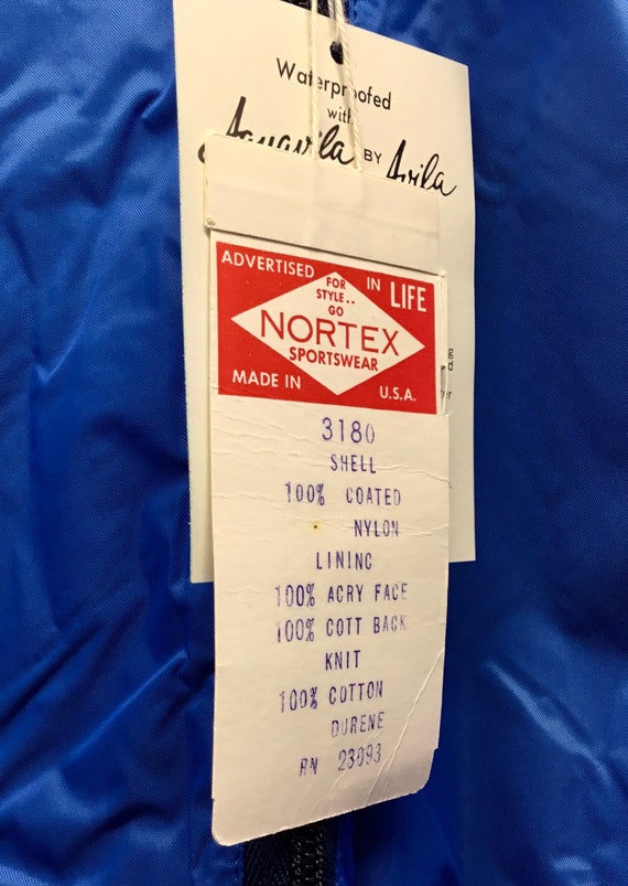 NORTEX Sportswear Size L Blue Waterproof Coat Adv… - image 6