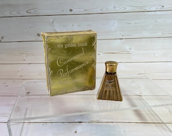 Helena Rubinstein Command Performance, The Golden Touch Mid Century 1 Fl. Dram Perfume Bottle