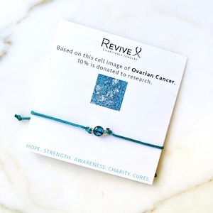 Ovarial Cancer Awareness Armband Einstellbar Teal Kordel Armband Schmuck für Frauen Charity Geschenk Give Back Krebs Geschenk Krieger Geschenk