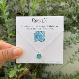 Diabetes Awareness Pendant Necklace Minimalist Adjustable Jewelry for Women Diabetes Warrior Charity Gift Give Back Diabetes Accessories