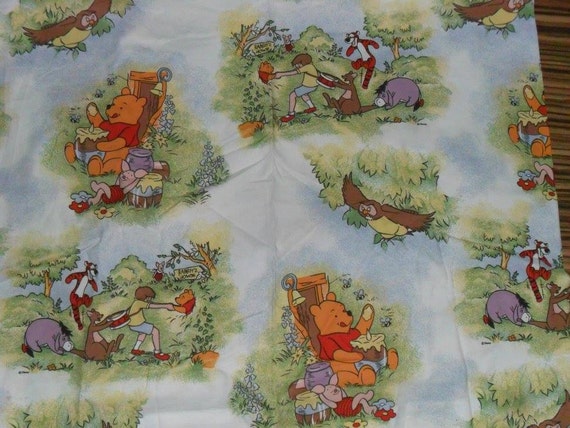 Rare Original Winnie the Pooh Cotton Fabric -   Vintage winnie the pooh,  Disney fabric, Winnie the pooh