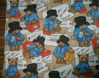 Rare Paddington Bear Station Cotton Fabric