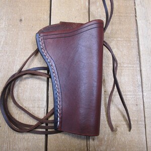 Funda de cuero para RUGER WRANGLER, calibre .22, cañón de 3 3/4", para diestros, hecha a mano por el vendedor en Estados Unidos, estilo western. imagen 12
