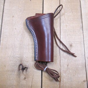 RUGER WRANGLER Leather Holster 22 LR 3 3/4" Barrel, Right Hand, Handmade by the Seller in the United States of America, Dark Brown image 9
