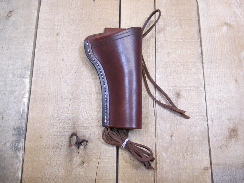 RUGER WRANGLER Leather Holster 22 LR 3 3/4" Barrel, Right Hand, Handmade by the Seller in the United States of America, Dark Brown image 9