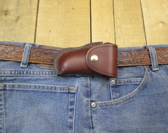 North American Arms Lederholster für 22 Mag/LR 1 1/8"Lauf + Sidewinder, Braun, Handgefertigt in den USA durch den Verkäufer