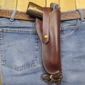 Browning Buckmark Leather Holster, 5 1/2" Barrel, Brown, Right Hand, Handmade by the Seller in the United States of America
