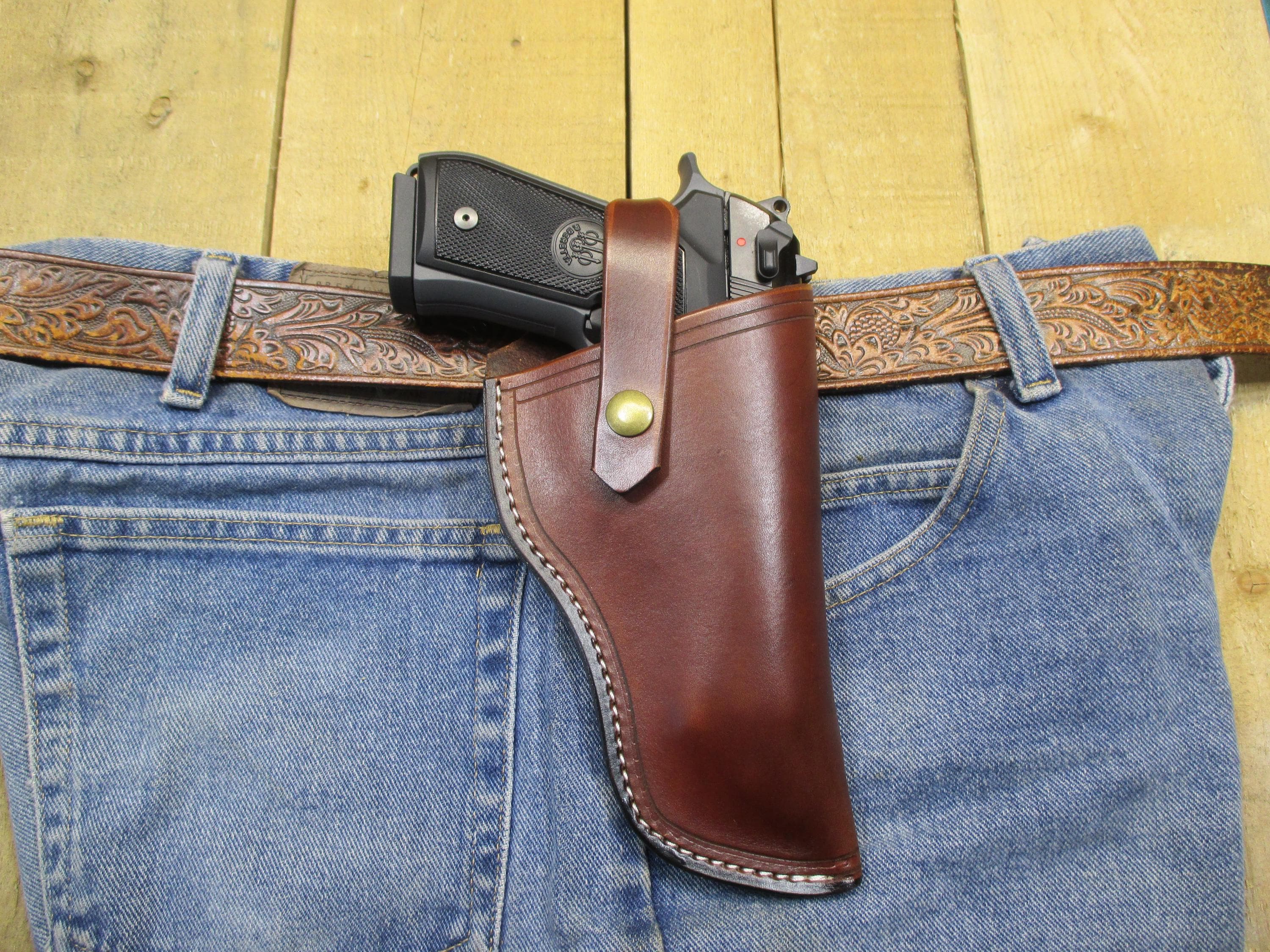 本革製隠しキャリーホルスター、マグポーチ付き、G17 スプリングフィールド XD : Sprouor ダブルショルダーホルスター 隠しキャリー