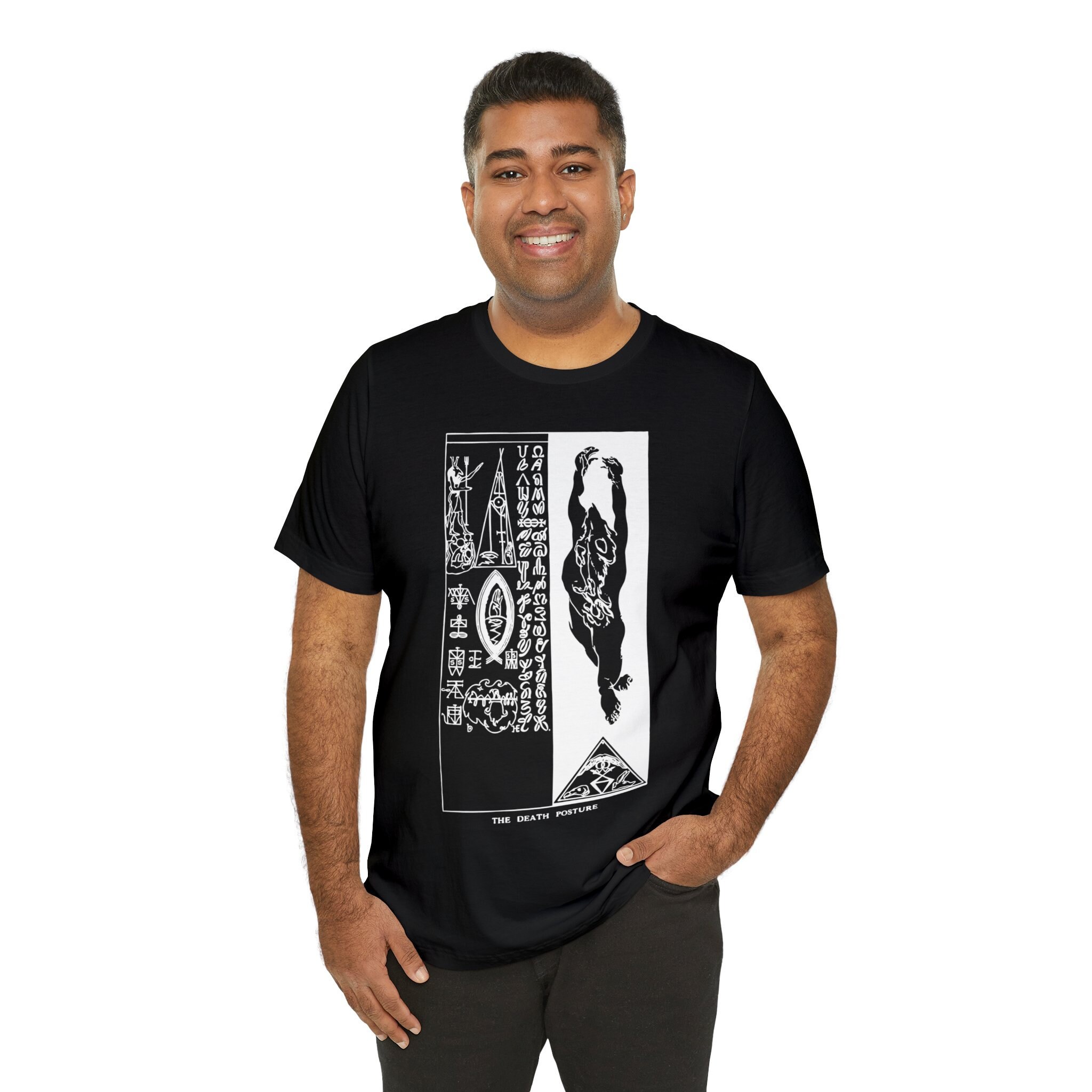Tribal T-Shirt Uomo Austin Osman Spare – Motivo Mascherata – 100% Cotone, Serigrafata, Taglia XX-Large, Nero