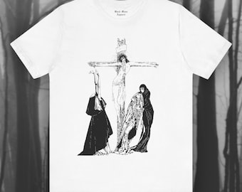 Crucifixion, Alastair Art Shirt, Macabre T-shirt, Creepy, Spooky Graphic Tshirt, Religious Art, Vintage Gothic Unisex Short Sleeve Tee
