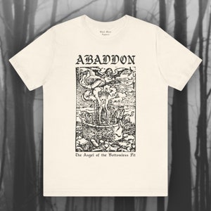Abaddon, Demonology T-shirt, Infernal Dictionary Shirt, Demon Tshirt, Gothic, Witchcraft, Occult, Witchy Unisex Jersey Short Sleeve Tee