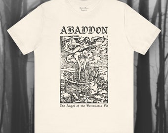 Abaddon, Demonology T-shirt, Infernal Dictionary Shirt, Demon Tshirt, Gothic, Witchcraft, Occult, Witchy Unisex Jersey Short Sleeve Tee