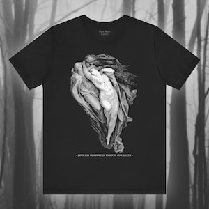 Unto One Death, Gustave Dore Art, Vintage Shirt, Creepy Gothic T-shirt, Dantes Inferno Tshirt, Goth Fashion Unisex Short Sleeve Tee