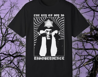 T-shirt Aleister Crowley 'Do What Thou Wilt' – Maglia Occulta Pagana, Cotone, Colore Kaki E Altre Varianti