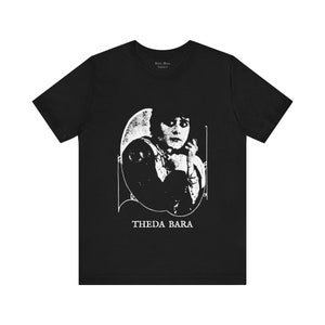 Theda Bara, Femme Fatale, Actress Shirt, Vampire Girl T-shirt, Silent Film Tshirt, Gothic Fashion Unisex Jersey Short Sleeve Tee Black