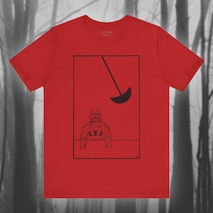 Camiseta "O Poço e o Pêndulo", de Edgar Allan Poe, Camiseta de Terror, Literatura Gótica, Amante de Livros, Poeta, Camiseta Unissex de Manga Curta em Malha
