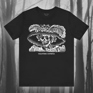 La Calavera Catrina, Jose Guadalupe Posada Shirt, Mexican Heritage T-shirt, Vintage Hispanic Folk Art Unisex Jersey Short Sleeve Tee