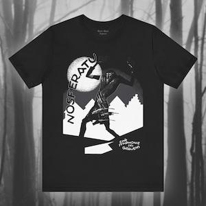 Nosferatu IV, Horror Movie T-shirt, Classic Film Shirt, Creepy T shirt, Vampire Tee, Dracula, Gothic Fashion, Goth Unisex Short Sleeve Tee