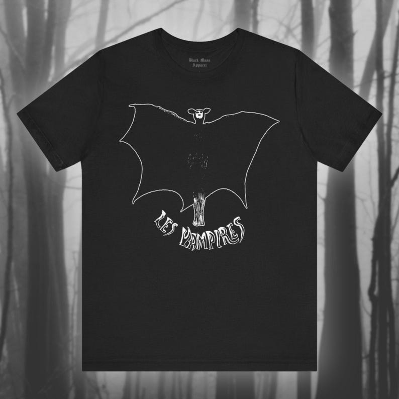 Les Vampires Shirt, Vintage Silent Film T-shirt, Vampyre, Crime Movie Unisex Jersey Short Sleeve Tee