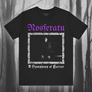 Nosferatu: A Symphony of Horror, Silent Film Tshirt, Classic Movie Shirt, Vintage Gothic Art, Cinema T-shirt Unisex Jersey Short Sleeve Tee