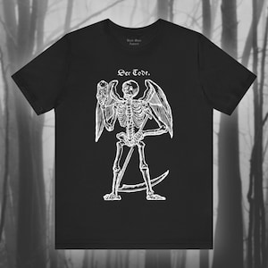 Der Tod, Grim Reaper T-shirt, Vintage Death Tshirt, Gothic Shirt, Memento Mori, Dance of Death, Creepy Skeleton, Spooky Goth Top Unisex Tee