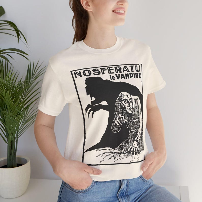 Nosferatu I, Horror Movie T-shirt, Silent Film Tshirt, Classic Movie Shirt, Vintage Gothic Art, Cinema Unisex Jersey Short Sleeve Tee
