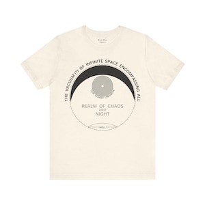 Our Starry Universe, Paradise Lost Shirt, Classic Literature T-shirt, John Milton, Vintage Bookworm Tshirt Unisex Jersey Short Sleeve Tee