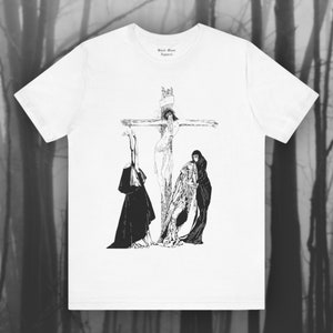 Crucifixion, Alastair Art Shirt, Macabre T-shirt, Creepy, Spooky Graphic Tshirt, Religious Art, Vintage Gothic Unisex Short Sleeve Tee