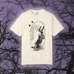 The Sign of Excommunication, COMFORT COLORS, Eliphas Levi T-shirt, Occult Art Shirt, Hermetic Magic Tee, Devil, Demon Unisex Tee