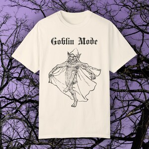 Goblin Mode, COMFORT COLORS, Weird Goblincore Tshirt, Vintage Art, Mittelalter Shirt, lustiges Folklore T-Shirt, gruseliges Unisex Garment-Dyed T-Shirt