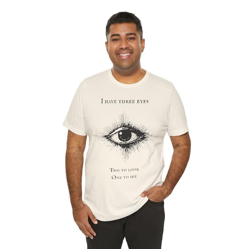 Third Eye, All Seeing Eye T-shirt, Spiritual Shirt, Yoga, Celestial, Trippy Boho Tshirt, Psychedelic Unisex Jersey Short Sleeve Tee image 9