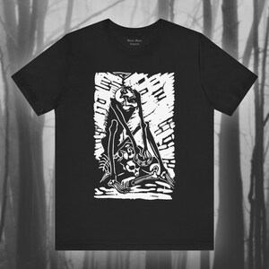 Sinister Harvest, Adolf Vogel Art, Creepy Skeleton T-shirt, Vintage Art T Shirt, Gothic Shirt, Danse Macabre, Spooky Goth Unisex Tee