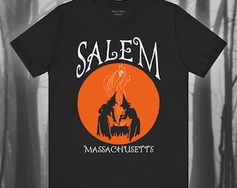 Camiseta de viaje de Salem, Massachusetts, camiseta de brujas, camiseta de Halloween, temporada espeluznante, camiseta de juicios de brujas de Salem, camiseta gótica espeluznante unisex