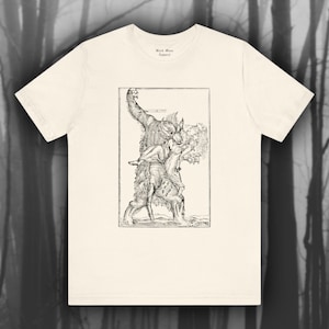 Werewolf Shirt Lycanthrope Medieval Art Vintage T-shirt Unisex Jersey Short Sleeve Tee