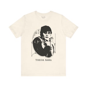 Theda Bara, Femme Fatale, Actress Shirt, Vampire Girl T-shirt, Silent Film Tshirt, Gothic Fashion Unisex Jersey Short Sleeve Tee Natural