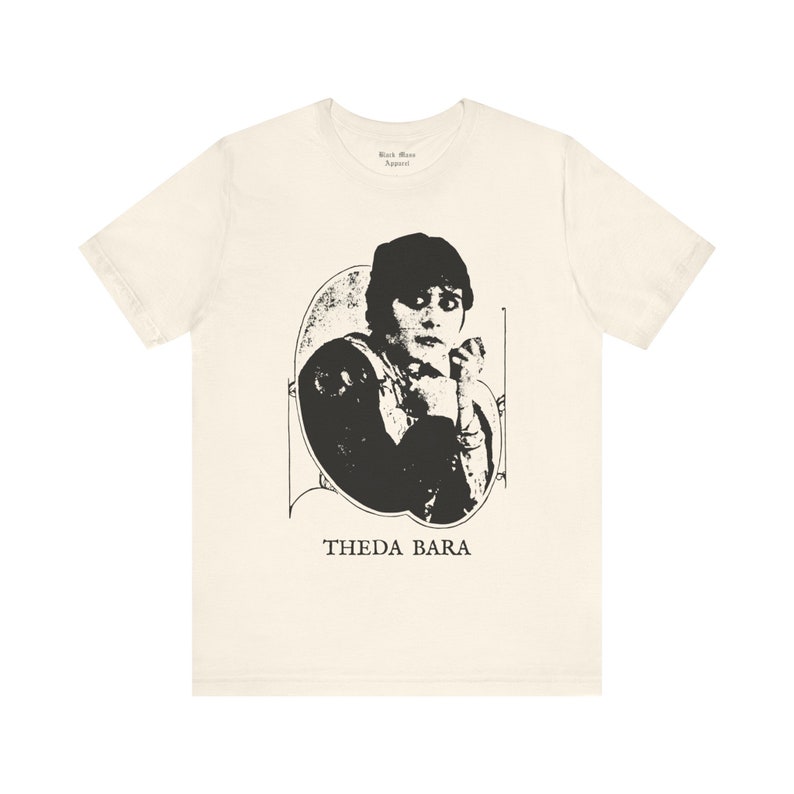 Theda Bara, Femme Fatale, Actress Shirt, Vampire Girl T-shirt, Silent Film Tshirt, Gothic Fashion Unisex Jersey Short Sleeve Tee Natural