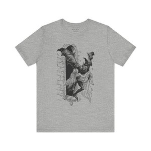 Vintage Dracula, Gothic Shirt, Vampire T-shirt, Creepy Art, Goth Tshirt, Retro Unisex Jersey Short Sleeve Tee
