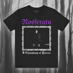 Nosferatu: A Symphony of Horror, Silent Film Tshirt, Classic Movie Shirt, Vintage Gothic Art, Cinema T-shirt Unisex Jersey Short Sleeve Tee