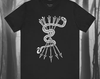 How to Bind, Vintage Art T-shirt, Snake Shirt, Occult Art, Hermetic Magic Tee, Alchemy, Gothic Fashion Unisex Jersey Short Sleeve Tee